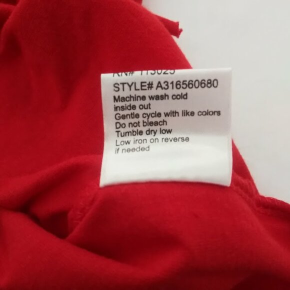 Vibe N' women's size L red and black Como La Flor embroidered top - Picture 12 of 12